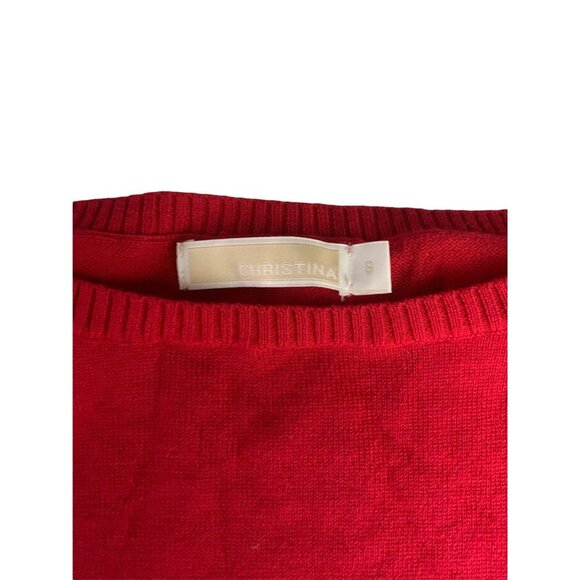 Christina Women's Red Sweater - Picture 3 of 5
